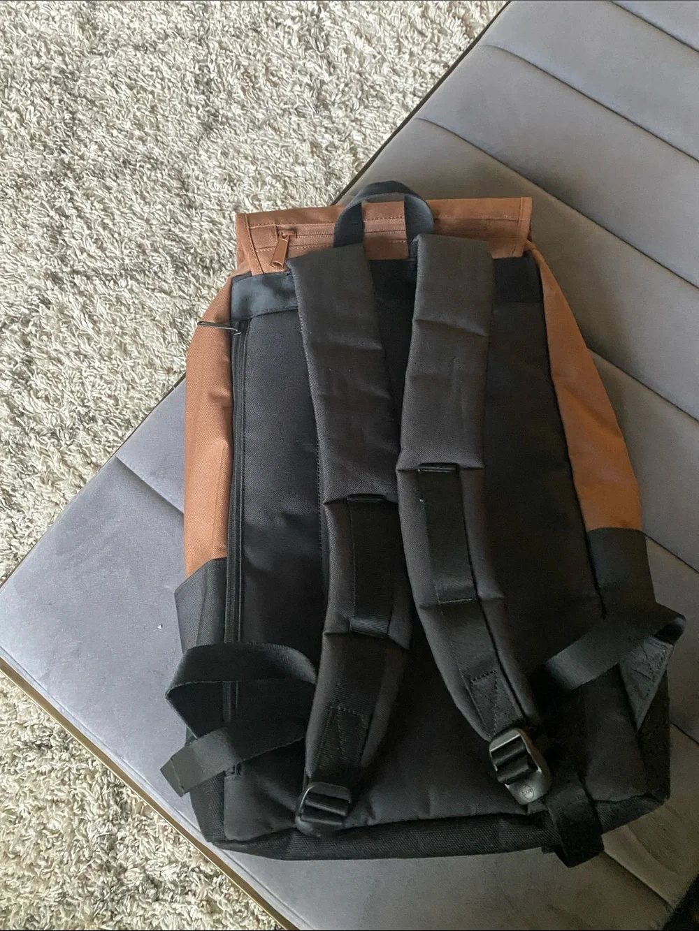Herschel Supply Company Brown and Black Canvas Flap-Top Backpack